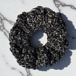 3/$12 Elegant Black and White Hair Scrunchie